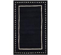 SAFAVIEH - Alfombra Tradicional para Sala de Estar, Comedor, Dormitorio, Bella Collection, Alfombra de Pelo Corto, Negro y Marfil, 61 x 91 cm