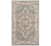 SAFAVIEH - Alfombra Tradicional para Sala de Estar, Comedor, Dormitorio - Heritage Collection, Alfombra de Pelo Corto, Verde y marrón Claro, 69 x 183 cm