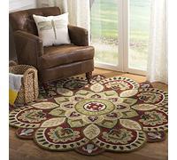 Safavieh - Alfombra Tradicional para Sala de Estar, Comedor, Dormitorio - Novelty Collection, Alfombra de Pelo Corto, Color Rojo y Gris