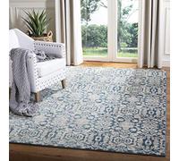 Safavieh - Alfombra Tradicional para Sala de Estar, Comedor, Dormitorio Sofía Collection, Alfombra de Pelo Corto, Azul y Beige, 91 x 152 cm