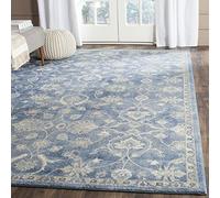 Safavieh - Alfombra Tradicional para Sala de Estar, Comedor, Dormitorio - Sofía Collection, Alfombra de Pelo Corto, 122 x 170 cm, Color Azul y Beige