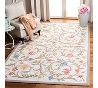 Safavieh Alfombra Tradicional para salón, Comedor, Dormitorio, colección Chelsea, Pelo Corto, en Marfil y Multicolor, 90 x 90 cm