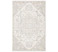 Safavieh Alfombra Tradicional para salón, Comedor, Dormitorio, colección Micro-Loop, Pelo Corto, Color Marfil y Beige, 60 x 110 cm