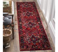 Safavieh Alfombra Tradicional para salón, Comedor, Dormitorio, colección Persa, Color Rojo y Multicolor, 76 x 183 cm