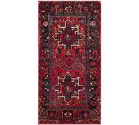 Safavieh Alfombra Tradicional para salón, Comedor, Dormitorio - Colección Persa, Pelo Corto, Rojo y Multicolor, 79 x 152 cm