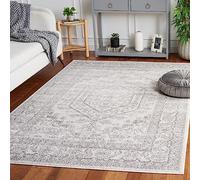 Safavieh Alfombra Tradicionales Sala de Estar, Comedor, Dormitorio - Adirondack Collection, Pelo Corto, Marfil y Plata, 155 X 229 cm