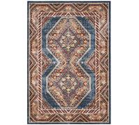 Safavieh Alfombra Tradicionales Sala de Estar, Comedor, Dormitorio - Bijar Collection, Pelo Corto, Azul Real y óxido, 160 X 229 cm