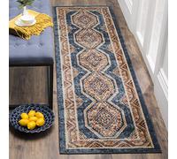 Safavieh Alfombra Tradicionales Sala de Estar, Comedor, Dormitorio - Bijar Collection, Pelo Corto, Azul Real y óxido, 69 X 244 cm