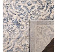 Safavieh Alfombra Tradicionales Sala de Estar, Comedor, Dormitorio - Brentwood Collection, Pelo Corto, Gris Claro y Azul, 122 X 183 cm