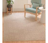 Safavieh Alfombra Tradicionales Sala de Estar, Comedor, Dormitorio - Cambridge Collection, Pelo Corto, Rosa Claro y Marfil, 152 X 244 cm