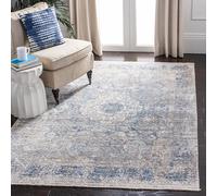 Safavieh Alfombra Tradicionales Sala de Estar, Comedor, Dormitorio - Dream Collection, Pelo Corto, Gris y Azul, 122 X 183 cm