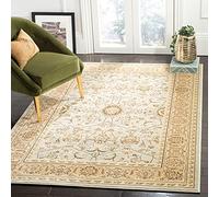 Safavieh Alfombra Tradicionales Sala de Estar, Comedor, Dormitorio - Florenteen Collection, Pelo Corto, Gris y Marfil, 155 X 231 cm