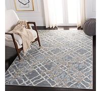 Safavieh Alfombra Tradicionales Sala de Estar, Comedor, Dormitorio - Isabella Collection, Pelo Corto, Plata y Marfil, 160 X 231 cm