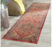 Safavieh Alfombra Tradicionales Sala de Estar, Comedor, Dormitorio - Mahal Collection, Pelo Corto, Azul Marino y Rojo, 66 X 244 cm