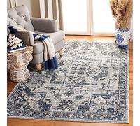 Safavieh Alfombra Tradicionales Sala de Estar, Comedor, Dormitorio - Oregon Collection, Pelo Corto, Azul Marino y Marfil, 91 X 152 cm