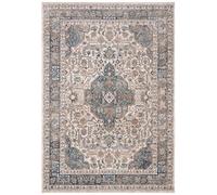 SAFAVIEH Alfombra Tradicionales Sala de Estar, Comedor, Dormitorio - Oregon Collection, Pelo Corto, Beige y Gris, 122 X 183 cm