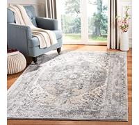 Safavieh Alfombra Tradicionales Sala de Estar, Comedor, Dormitorio - Oregon Collection, Pelo Corto, Beige y Gris, 91 X 152 cm