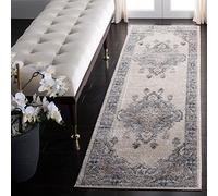 Safavieh Alfombra Tradicionales Sala de Estar, Comedor, Dormitorio - Oregon Collection, Pelo Corto, Beige y Gris, 67 X 244 cm