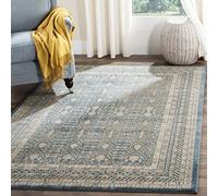 Safavieh Alfombra Tradicionales Sala de Estar, Comedor, Dormitorio - Sofia Collection, Pelo Corto, Azul y Beige, 155 X 231 cm