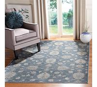 SAFAVIEH Alfombra Tradicionales Sala de Estar, Comedor, Dormitorio - Vintage Collection, Pelo Corto, Azul y Beige, 122 X 183 cm