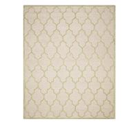 Safavieh Alfombra Trellis para salón, Comedor, Dormitorio, colección Cambridge, Pelo Corto, Color Marfil y Verde Claro, 122 x 183 cm