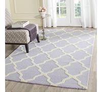 Safavieh Alfombra Trellis para salón, Comedor, Dormitorio, colección Cambridge, Pelo Corto, en Lavanda y Marfil, 91 x 152 cm