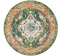 Safavieh Alfombra verde bosque/azul claro 152 x 152 cm