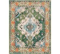 Safavieh Alfombra verde bosque/azul claro 183 x 244 cm