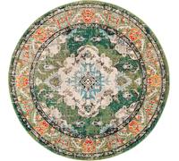 Safavieh Alfombra verde bosque/azul claro 201 x 201 cm