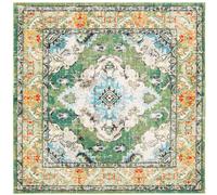 Safavieh Alfombra verde bosque/azul claro 235 x 235 cm