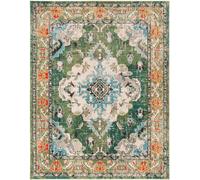 Safavieh Alfombra verde bosque/azul claro 235 x 305 cm