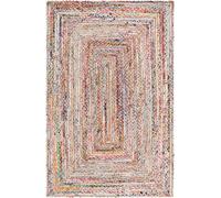 Safavieh Alfombra yute/algodón beige/multicolore 152 x 244 cm