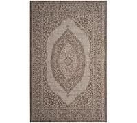 Safavieh Amira Alfombra de Interior y Exterior, Material sintético, Beige Claro/marrón Claire, 160 x 304 x 0.254 cm