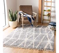 Safavieh Amira - Alfombra (Polipropileno, 62 x 240 cm), Color Crema y Gris Amira - Alfombra de Polipropileno Tejida (120 x 180 cm), Color Gris y Crema 120 x 180 cm Gris/Crema.