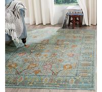 Safavieh Area Alfombra Poliéster, Acero Azul, 7,62 cm x 12,7 cm