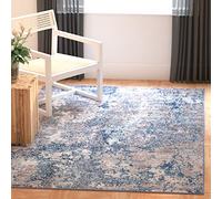 SAFAVIEH Aston Collection ASN710F - Alfombra Moderna Abstracta Que no desprende Pelusa, Resistente a Las Manchas, para Sala de Estar, Dormitorio, 3 pies x 5 pies, Gris Claro/Gris