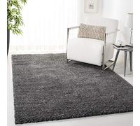 Safavieh August Shag Collection - Alfombra Shag para salón, Comedor, Dormitorio, de Pelo Corto, Gris, 160 x 229 cm