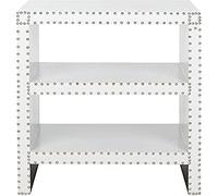 Safavieh azeo Mesa Auxiliar, Madera, Color Blanco Croc