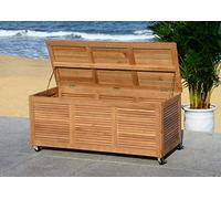 Safavieh Banco de almacenamiento para exteriores, natural, talla única