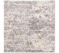 Safavieh Berber Shag Collection BER219G - Alfombra cuadrada de felpa de 3 pies 3 pulgadas, color gris y crema, no desprende pelusa, para sala de estar, dormitorio, comedor y entrada, alfombra de área de 1.2 pulgadas de grosor