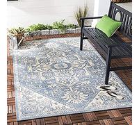 Safavieh BHS137K-5 Beach House Collection BHS137K Alfombra Aqua y Crema (5'3" x 7'6")