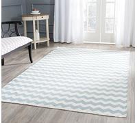 Safavieh "Blair - Alfombra para dhurrie, Color Marfil/Azul, 121 x 182 x 0,64 cm, Lana, Ivory/Blue, 121 x 182 x 0.64 cm