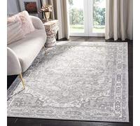 Safavieh Brentwood Collection BNT852 - Alfombra Rectangular para Interiores, Color Crema y Gris, 122 x 183 cm, para salón, Dormitorio o Cualquier Espacio Interior