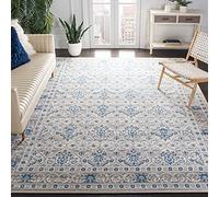 Safavieh Brentwood Collection BNT870 - Alfombra Rectangular para Interiores (91 x 152 cm), Color Gris Claro y Azul