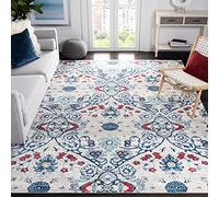 Safavieh Brentwood Collection BNT894M - Alfombra de Salon, Alfombra Cuarto, Decorativa para Sala de Estar, Dormitorio, 3 x 5 pies, Color Azul Marino y Gris