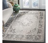 Safavieh Bright & Modern - Alfombra para Interior y Exterior, colección Montage, Pelo Corto, Color Gris y Marfil, 122 x 183 cm