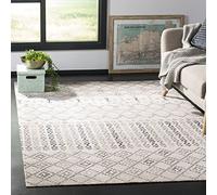 Safavieh Bright & Modern - Alfombra para Interior y Exterior - Colección Montage, Pelo Corto, en Color Gris y carbón, 155 x 229 cm
