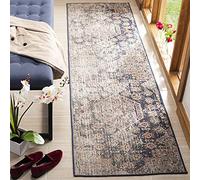 Safavieh Bright & Modern MTG365 - Alfombra Tejida para Interiores y Exteriores, 69 x 244 cm, colección Montage, Color Negro