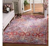 Safavieh btl352r Negin Tejido Alfombra, poliéster, Rosa/Multicolor, 154 x 228 x 0.25 cm