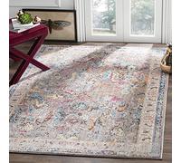 Safavieh btl357 a Myra Tejido Alfombra, poliéster, Gris/Marfil, 154 x 228 x 0.25 cm